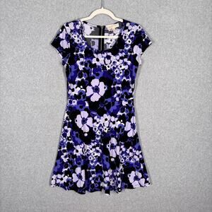 Michael Kors Dress Medium Thin Flowy Stretch Slinky Liquid Career Knit Retro Mod